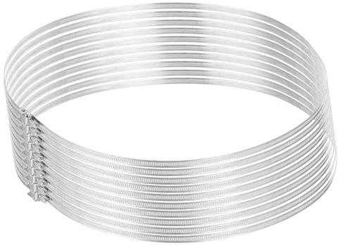 QUARKZMAN Colliers Conduit En Acier 304 24 Pouces, 10 Pcs Colliers Réglables Pour Tuyau Avec Mécanisme À Vis Sans Fin Pour Conduit Souple Chauffage