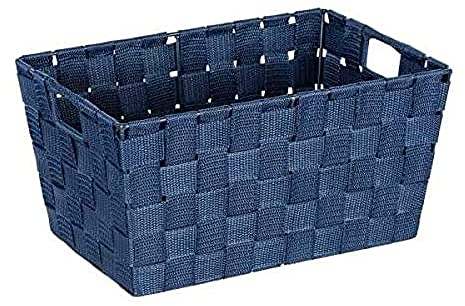 WENKO Aufbewahrungskorb Adria S Dunkelblau - Badkorb, Polypropylen, 30 x 15 x 20 cm, Dunkelblau, 15 x 20 x 30 cm