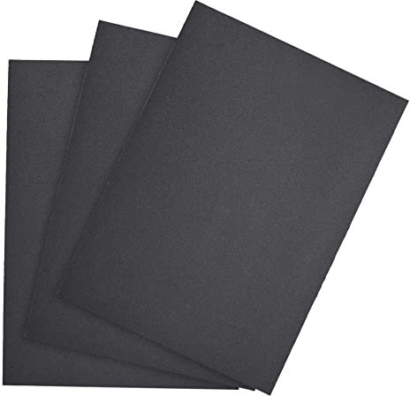 sourcing map Papier de Verre 320 Grain imperméable Sec Humide 9 x 11 3Pcs
