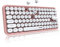 FELiCON 308i Retro Wireless Keyboard, Bluetooth Silent Cute Computer Keyboard with Round Punk Compact 84 keys, Lightweight, Matte Texture,Typewriter Design for PC, Laptop, Mac, Phone-Pink