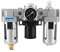 3/8 Filtre Régulateur d'Air, Filtre Régulateur Lubrificateur, Filtre à Air Comprimé Séparateur Eau-Huile - Manomètre 0-10 Bar, pour Compresseur Outils Pneumatiques