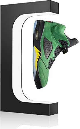 Schwebendes Schuh-Display Magnetische Levitation Sneaker Stand mit LED-Licht Rotierende schwebende Halterung Rack für Schuhe Sammler Werbung Ausstellung Schuhgeschäft Show Home Dekoration, Schwarz