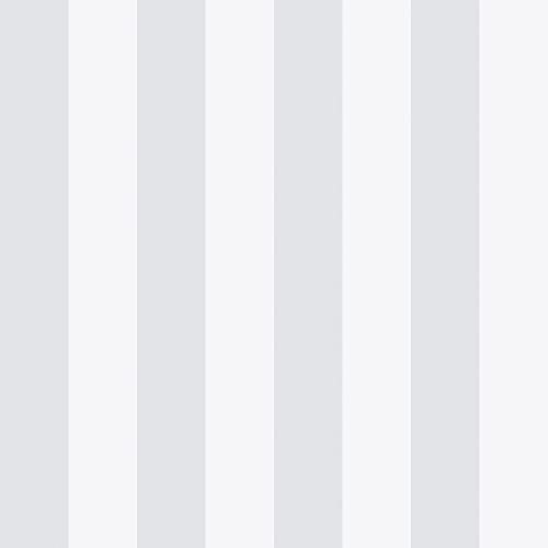 Galerie SY33917 Simply Stripes 3 Plain Stripe Wallpaper, Grey/Off White, 10m x 52.8cm