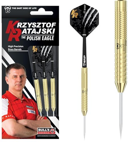 Bull's Krzysztof Ratajski Steel Dart, Brass Gold