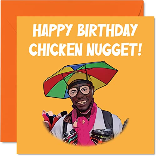 Lustige Geburtstagskarten Frauen und sie – Huhn Nugget Very Good Very Nice – Banter Geburtstagskarte Freundin Freund Ehemann Ehefrau Freund Herren Herren ihn 145 mm x 145 mm Meme Witz Humor Grußkarten