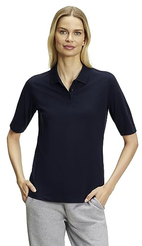 FALKE Damen Polohemd Basic Pique Polo W Pl Baumwolle weich hautfreundlich bequem sehr leicht 1 Stück, Blau Space Blue 6116, L