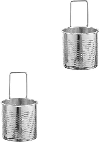 UPKOCH Robustes Edelstahl-Nudelsieb, 2 StüCk Hot Pot Sieb Mit HäNgedesign, Vielseitiger Nudelkorb FüR Hot Pot, Frittieren Und Salat, Leicht Zu Reinigen Und Platzsparend