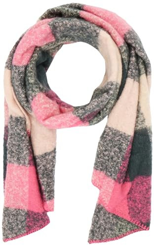 PIECES Damen Pcpyron Checked Long Scarf Noos BC, Shocking Pink, Einheitsgröße