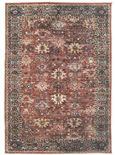 RugVista, Shabibi Oriental, Teppich, 200 x 300 cm, Rectangle, Kurzflor, Modern, Oeko-TEX Standard 100, Wohnzimmer, Schlafzimmer, Esszimmer/Küche, Flur, Büro, Nur chemisch reinigen, Rost