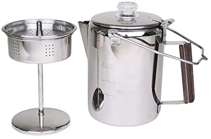 Gralara Coffee Percolator Stovetop Camping Coffee Pot Coffee Making Pot for Travel