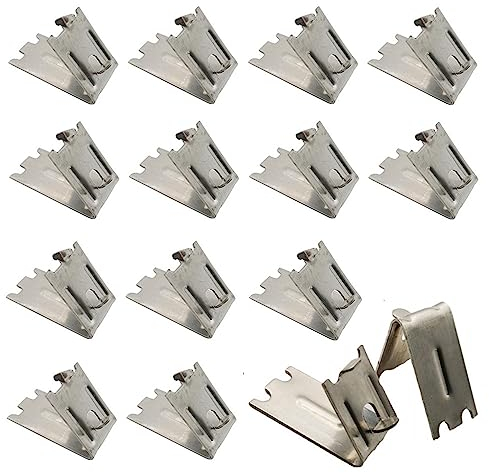 CAASFOOY 25 Pieces Refrigerator Clip Shelf Clips, Freezer Shelf Clips Fridge Shelf Support Stainless Steel Hooks Shelf Clips for Refrigerator Refrigerator