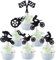 24 Stück Motorrad Tortendeko Glitter Schwarz Motocross Dirt Bike Kuchen Deko für Junge Geburtstag Sport Motocross Thema Cupcake Toppers Mann Geburtstag Party Kuchen Dekoration