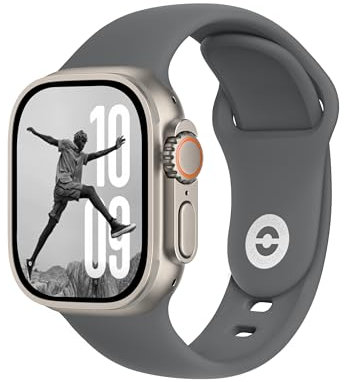 DONEGANI SB para Correa Apple Watch Se Ultra 2 40mm 44mm 46mm 42mm 45mm 41mm 38mm 49mm Series 10 9 8 7 6 5 4 3 Mujer Hombre Original Pulsera Strap Gris Barro Volcánico