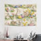 BTCOWZRV Wandteppich für Wohnzimmer, Blume, Kaninchen, Ostern, Wandbehang, Wandteppich, Wanddekoration für Schlafzimmer, ästhetische Dekoration, Tapisserie für Bettwäsche, Wohnheim (130 x 152 cm)