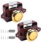 Caravan Door Locks, fits Push to Open Door Catches - 2pcs Keyless Cabinet Locks for Motorhome/Camper/Van/Cupboard | Cam Lock (Brown)