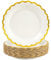 AHPYEUHK Party Supplies Tableware 50 Pcs Paper Plates 9 Inch Birthday Decorations Dinnerware Lace White Gold Dessert Plates for Birthday Wedding