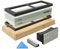 TOOLMAYS Pierre a Aiguiser, 400/1000 Pierre Affuter Japonaise avec Base en Bambou Antidérapante, Support en Silicone, Guide d'angle et Pierre à Aplatir Double Face, Pierre Affutage pour Couteaux