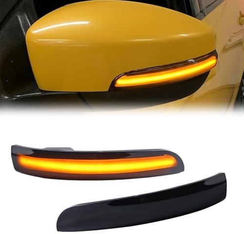 Sequential LED Door Wing Mirror Indicator Compatible with Ford Kuga | Escape 2013-2019/Ecosport 2013-2018, Dynamic Turn Signal Light, Side Mirror Blinker, Driver and Passenger Side