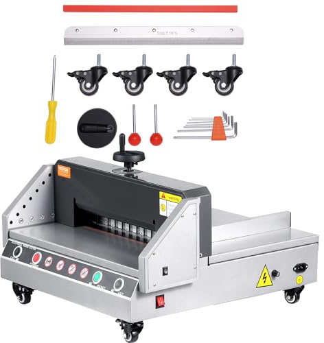 VEVOR Electric Paper Cutter, 13 /330.2mm Cutting Width, 1.57/40mm Cutting Thickness, Desktop Paper Cutting Machine with Button Control, Electric Paper Trimmer for Office, School, Printing Plant