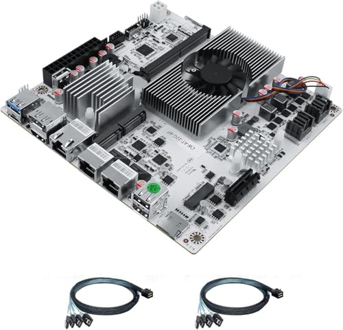1 scheda madre NAS 10G 2* i226-V 2.5G 3LAN NAS 8*SATA3.0(2*SFF 8643) 2*M.2 NVMe 1*DDR5 PCI-E x4 Slot USB3.2+Type-C 10Gbp Soft Router ITX Mainboard M.2 E_Key WiFi HDMI/DP1.4 Supporta 4K @ 60 Hz. P N300
