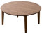 EMOOR Table Basse Pliante en Bois, Petite Ronde (D65xH29cm) Noyer, Table Basse Assise au Sol Petit Espace Minimaliste Minimaliste Japonais Tatami Room