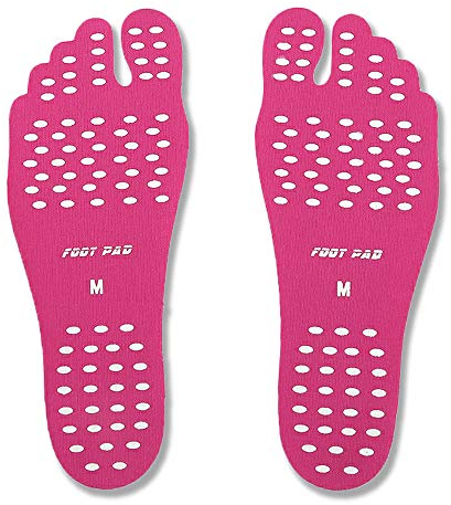 Olanstar Unisex Aufkleber Klebstoff Foot Pads Stick auf Sohle Anti-Rutsch Anti-Kratzer Wasserdicht Hitzebeständig Aufkleben Füße für Gehen, Strand, Schwimmen, Draussen rutschfeste Yoga Socken (5 Paar)