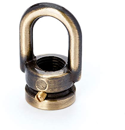 Ringnippel Antik aus Messing Gewinde M10x1 Leuchten Aufhänger Zahn Lampe Leuchten