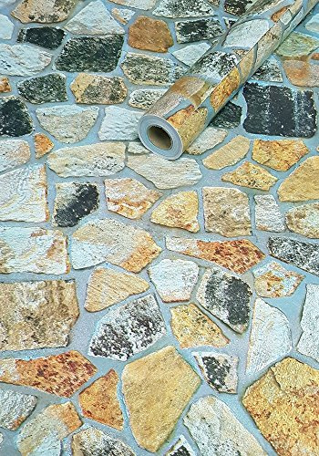 picturado 10 m x 45 cm Tapete Folie 3038 selbstklebend bunte Steine