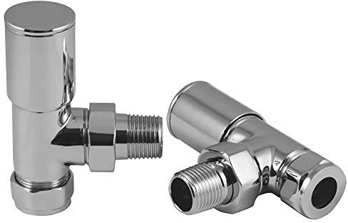 Reina Portland Angled Steel Radiator & Towel Rail Valve Chrome Polished