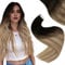 Easyouth Tape in Extensions Echthaar Balayage Braun Echthaar Tape Extensions Schwarz Ombre Aschbraun Mittelblond Echthaar Extensions Tape Haarverlängerungen Echthaar Glatt 30 cm 30g #1B/8/22 20pcs