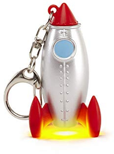 Kikkerland KRL79-EU Porte-clés fusée multicolore, taille unique, multicolore, taille unique
