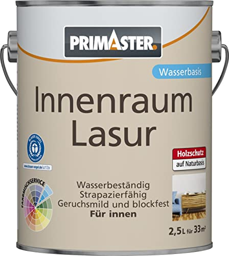 Primaster Innenraumlasur Holzlasur 2,5 l 33 m² Innen Wohnraumlasur