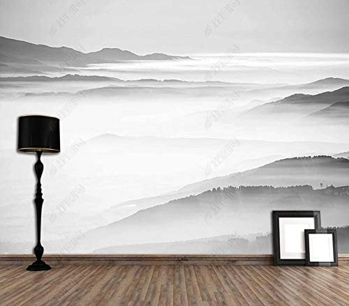 ZXCHEE Fototapete Tinte Berg Graue Landschaft 250x175cm Tapete Kinderzimmer Vliestapete Wohnzimmer Schlafzimmer Wandtapete Deco