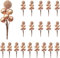 20 Zweige goldene Stechpalmenbeeren-Stiele künstliche Beeren Picks Weihnachtsbeeren Dekor für DIY Girlande, Geschenkverpackung und Weihnachtskranz Ornamente