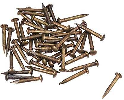 sourcing map Small Tiny Brass Nails 1.5x12mm for DIY Wooden Hardware Accessories 50pcs