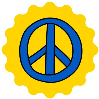 6st Premium Aufkleber Friedenstaube Ukraine Frieden Stand with Ukraine Fahne Autoaufkleber Peace Flagge no war Sticker für Auto Handy Laptop (Design 10)
