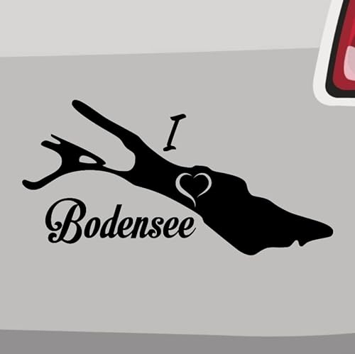 I Love Bodensee Aufkleber -6 Größen 21 Farben- Konstanz Lindau Reichenau Campen