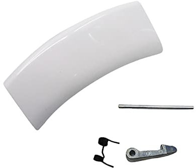 JCSPARES® - Kit Maniglia Dello Sportello Oblò Lavatrice Completa Gancio Molla Bianca Compatibile Con Rex Electrolux Zanussi Aeg EWP10075W - EWF128310W - RWF108310W - EWP107300W Ed ulteriori