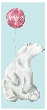 3D Wall Art Self Adhesive Out Door Pattern Stickers Poster Murals Decorations for Living Room Interior Doors Polar Bear 77 X 200cm(30.31 X 78.7inches)