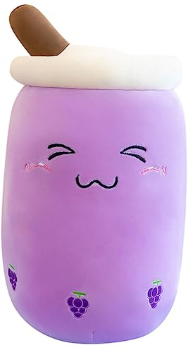 Uposao Bubble Tea Plüschtier Kuscheltier,24CM Cartoon Plüsch Puppen Lustiges Obst Komfort Umarmungskissen Milchtee Teetasse Kissen Stofftier Süßes Geschenk Für Kinder Erwachsene Geburtstag