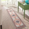 Carvapet Läufer Teppich 60x210cm rutschfest Lang Küchenteppich Waschbar Dünner Teppiche Gegend Blüte Medaillon Teppich für Wohnzimmer Schlafzimmer Küche(Orange)