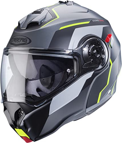 CABERG HELMET DUKE EVO MOVE MATT GUN METAL/BLACK/YELLOW FLUO XL