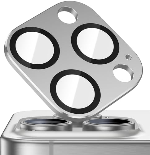 Ksleri Kameraschutz für iphone 15 pro/iPhone 15 pro max [2 Stück], Titanium Kamera schutz mit Ultra-Klar, Camera Lens Protector