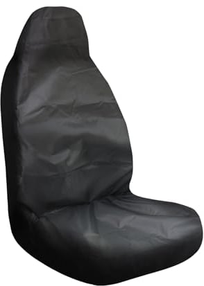 Raweao Coprisedili per sedili anteriori, universali, per sedili anteriori, impermeabili, 500D, Oxford, antipolvere, per officina, sport, bambini, colore nero