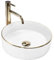 GTM Design Aufsatzwaschbecken Modern Waschbecken ohne Hahnloch - Elegant Aufsatzwaschbecken Oval für Badezimmer und Gäste WC - nur Bad Waschbecken - Modell 6