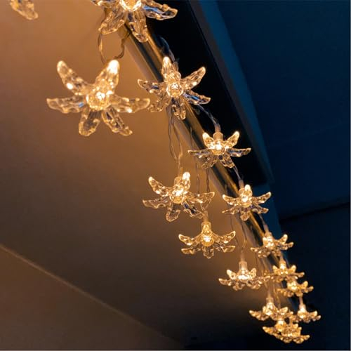 Fielegen 3M 20 LED Lichterkette Kirschblüte Batteriebetriebene Blume Lichterkette Innen Schlafzimmer Dekorative Lichter für Sommer Home Garten Geburtstag Hochzeit Party Valentinstag Dekor