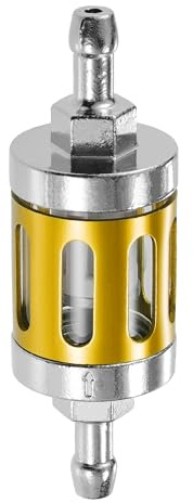 A ABSOPRO Filtro universale per carburante in linea per gasolio per ATV, tonalità oro