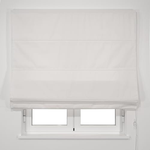 VIEWTEX | Estor Plegable Básico Traslúcido |Color: Blanco Roto| Medidas: 90cm X 175cm | para Puertas y Ventanas | Fabricado en España | Garantia 5 años