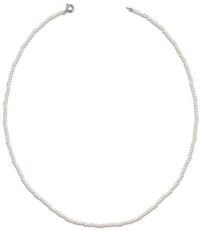 Süßwasser-Zuchtperlenkette für Frauen - 42 cm lang - Secret & You - 2 mm Reisperlen sind eine Alternative zur Anhänger-Kette.