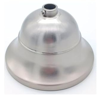 prometeo electronics Rosone in metallo Cromo satinato D.90mm coppetta copri fili per lampadari a soffitto e sospensioni